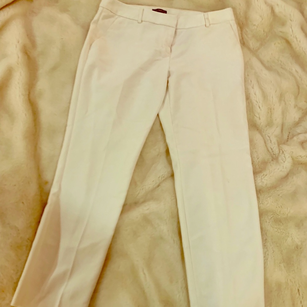 Express White Straight Leg Columnist Pant/Trousers